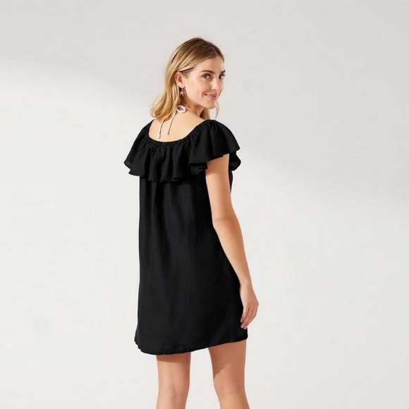 Tommy Bahama Women's St Lucia Black Knee Length swim coverup M - Picture 6 of 6